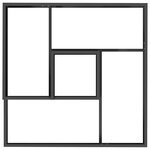 vidaXL Cache-pot de jardin Noir 80 x 80 x 50 cm Acier laminé à froid