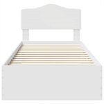 vidaXL Cadre de lit avec tiroir Blanc 75 x 190 cm Bois d'ingénierie