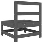 vidaXL Canapés centraux de jardin 2 Pièces gris bois de pin massif