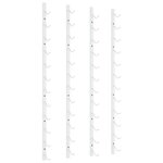 vidaXL Casier à vin mural pour 12 bouteilles 2 Pièces Blanc Fer