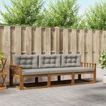 vidaXL Ensemble de canapés d'extérieur 3 pc Gris Naturel et Clair