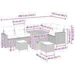 vidaXL Ensemble de canapé de jardin 11 Pièces Beige et Gris clair