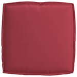 vidaXL Coussin pour assise de palette Bordeaux 50 x 50 x 12 cm