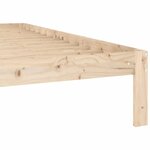 vidaXL Cadre de lit Bois de pin massif 160x200 cm