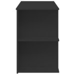 vidaXL Bureau noir 140x50x75 cm bois d'ingénierie