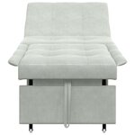 vidaXL Canapé-lit Gris clair 67 x 194 x 38 cm Velours