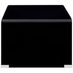 vidaXL Table basse Noir 98 x 45 x 31 cm Verre trempé