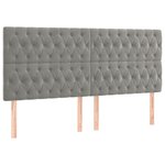 vidaXL Sommier à lattes de lit matelas et LED Gris clair 200x200 cm