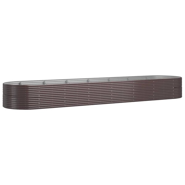 vidaXL Lit surélevé de jardin Acier enduit de poudre marron