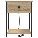 vidaXL Cabinet de chevet 2 Pièces Chêne sonoma 42 x 41 x 56 cm