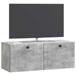 vidaXL Meuble TV mural Gris béton 78 5 x 31 x 30 cm Bois d'ingénierie