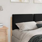 vidaXL Tête de lit capitonnée Naturel et Noir 140 cm Pin massif