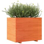 vidaXL Jardinière cire marron 90x60x72 5 cm bois de pin massif