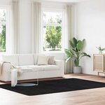 vidaXL Tapis shaggy à poils longs NAVARRA Noir 200x290 cm polyester