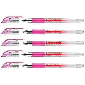 Roller à Encre Gel Grip 2185 Rose 0 7 mm x 5 EDDING