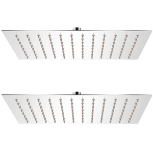 vidaXL Pomme de douche plongeante 2 Pièces Acier inoxydable 20x30 cm