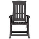 vidaXL Chaises inclinables de jardin lot de 2 anthracite PP