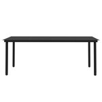 vidaXL Ensemble de salle à manger de jardin avec coussins 9 Pièces Noir