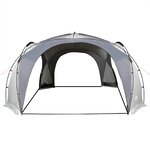 vidaXL Tente de réception blanc et gris imperméable