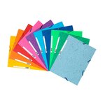 Chemise 3 Rabats À Élastiques Carte Lustrée 400g/m2 - A4 - Couleurs Assorties - Exacompta