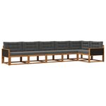 vidaXL Ensemble de canapés d'extérieur 6 pc Naturel et Anthracite