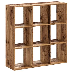 vidaXL Bibliothèque vieux bois 102x32x102 cm bois d'ingénierie