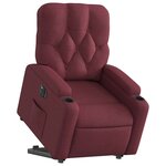 vidaXL Fauteuil inclinable électrique rouge bordeaux tissu