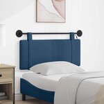 vidaXL Tête de lit suspendue Avec lumière LED Bleu Tissu