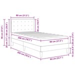 vidaXL Cadre de lit avec matelas Taupe 80 x 200 cm Tissu