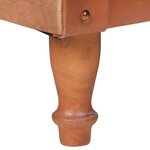 vidaXL Chaise cabriolet marron cuir véritable et toile