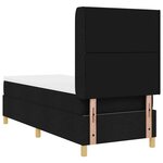 vidaXL Lit à Ressorts avec matelas Noir 80 x 200 cm tissu