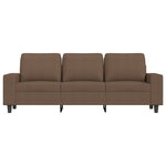vidaXL Canapé à 3 places avec repose-pieds Marron 180 cm Tissu