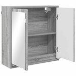 vidaXL Armoire Miroir de Salle de Bain Gris Sonoma 60 x 20 x 60 cm