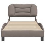 vidaXL Cadre de lit sans matelas Hvar taupe 90x200 cm tissu