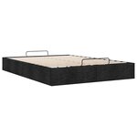 vidaXL Cadre de lit ottoman sans matelas noir 140x190 cm tissu