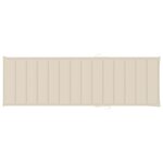 vidaXL Chaise longue double et coussins crème Bois de pin imprégné