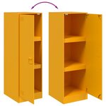 vidaXL Buffet jaune moutarde 34 5x39x107 cm acier