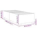 vidaXL Cadre de lit Blanc 90x200 cm Similicuir