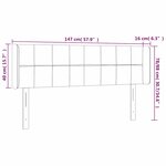 vidaXL Tête de lit avec oreilles Vert foncé 147x16x78/88 cm Velours