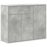 vidaXL Buffet Gris béton 88x30x70 cm Bois d'ingénierie