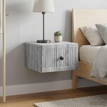 vidaXL Cabinet de chevet mural 2 Pièces Sonoma gris 33 x 34 5 x 20 cm