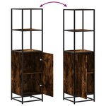 vidaXL Buffet haut chêne fumé 35 5x35x139 cm bois d'ingénierie métal