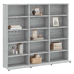 vidaXL Armoire à CD Sonoma gris 100x23x89 5 cm Bois d'ingénierie