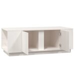 vidaXL Table basse Blanc 110x50x40 cm Bois massif de pin
