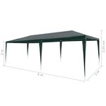 Vidaxl tente de réception 3x6 m pe vert