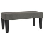 vidaXL Sommier à lattes de lit et matelas Gris foncé 90x190 cm Velours