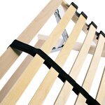 vidaXL Lit à lattes Marron 100 x 190 cm Bois de hêtre massif
