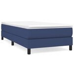 vidaXL Sommier à lattes de lit avec matelas Bleu 80x200 cm Tissu