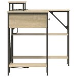 vidaXL Bureau Chêne sonoma 120 x 79 x 86.5 cm Bois d'ingénierie