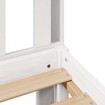 vidaXL Lit bibliothèque sans matelas blanc 90x200cm bois de pin massif